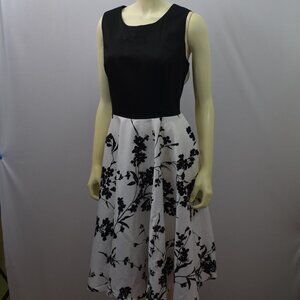 GRACE‎ KARIN BLACK & WHITE FIT AND FLARE DRESS XL